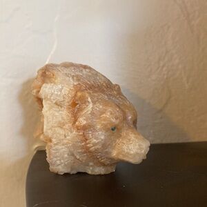 🐻 💎 Crystal Cluster Carved Bear – Golden Quartz Double Sided Carving